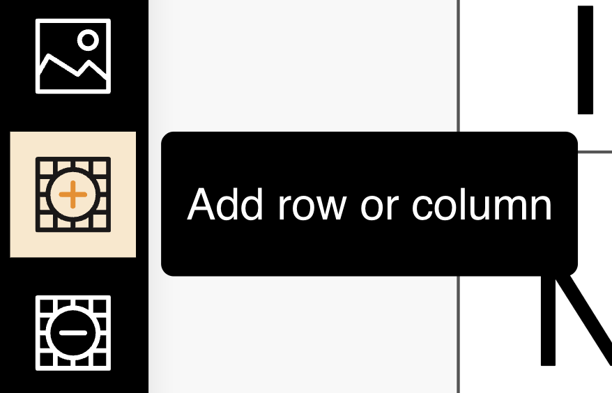 add row or column