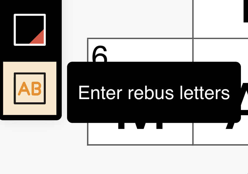 Enter rebus button in the toolbar