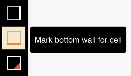 Mark bottom wall for cell