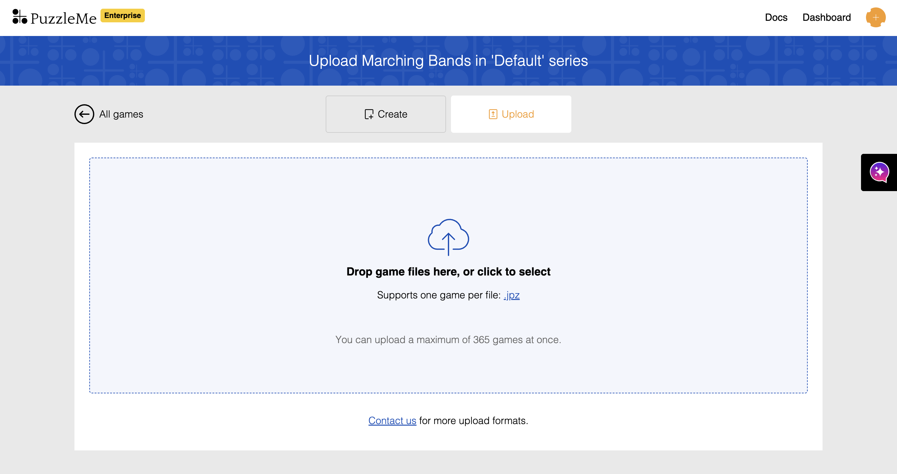Uploading a Marching Bands puzzle file