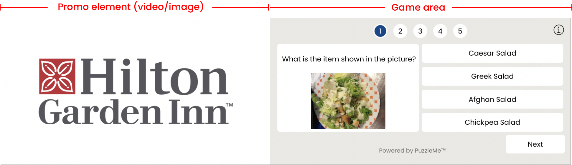 Quiz Interactive Ad for Hilton Garden Inn