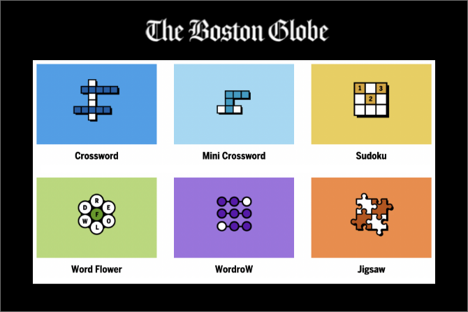Boston Globe Games Screenshot