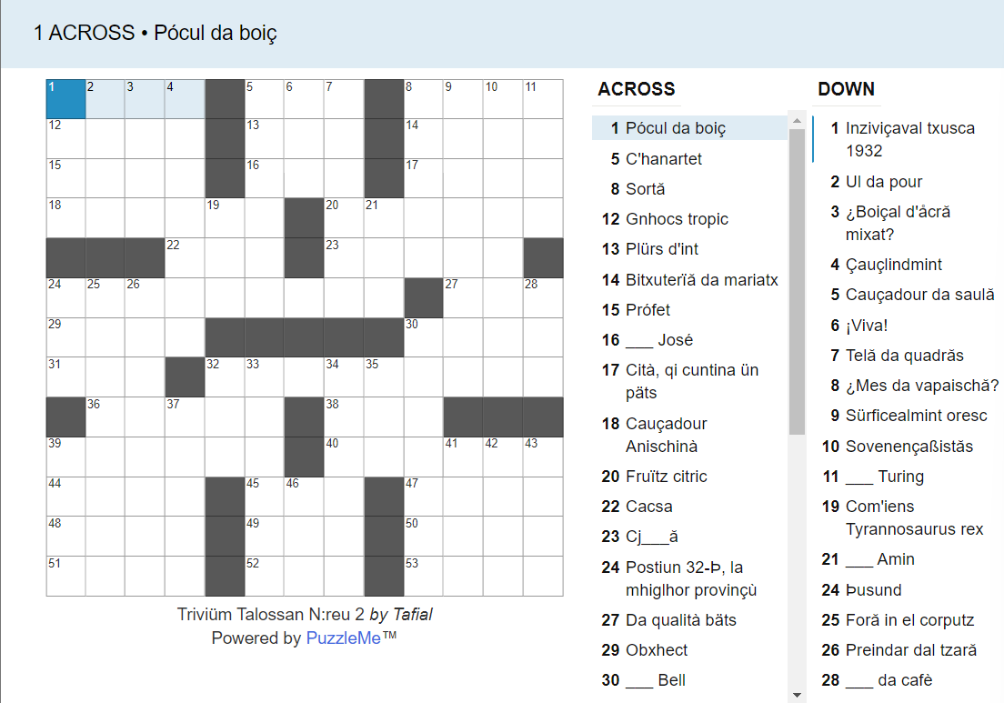 Catalan Crossword