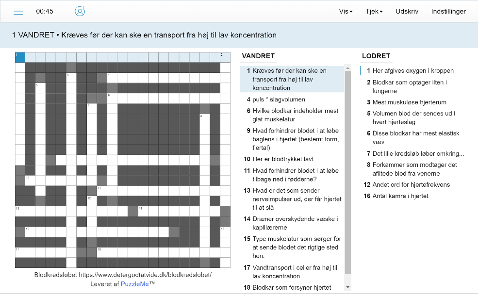 Danish Crossword