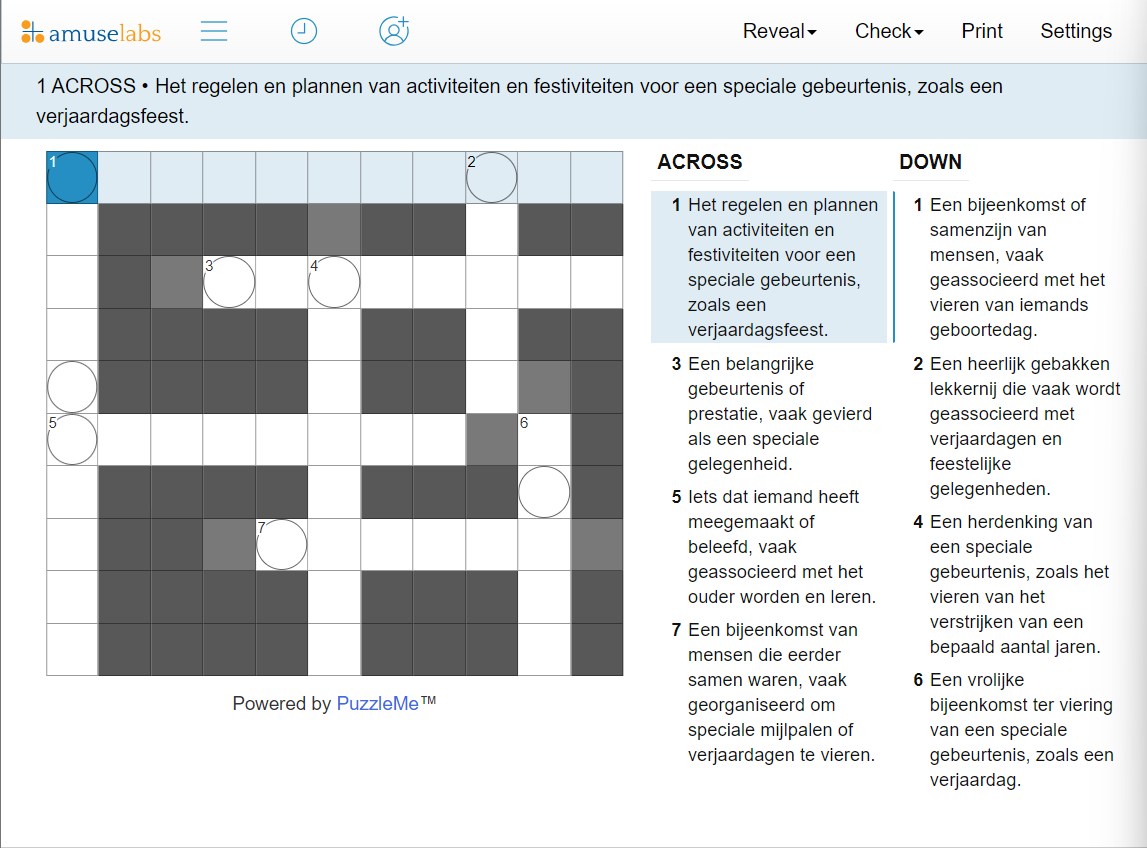 Dutch Crossword