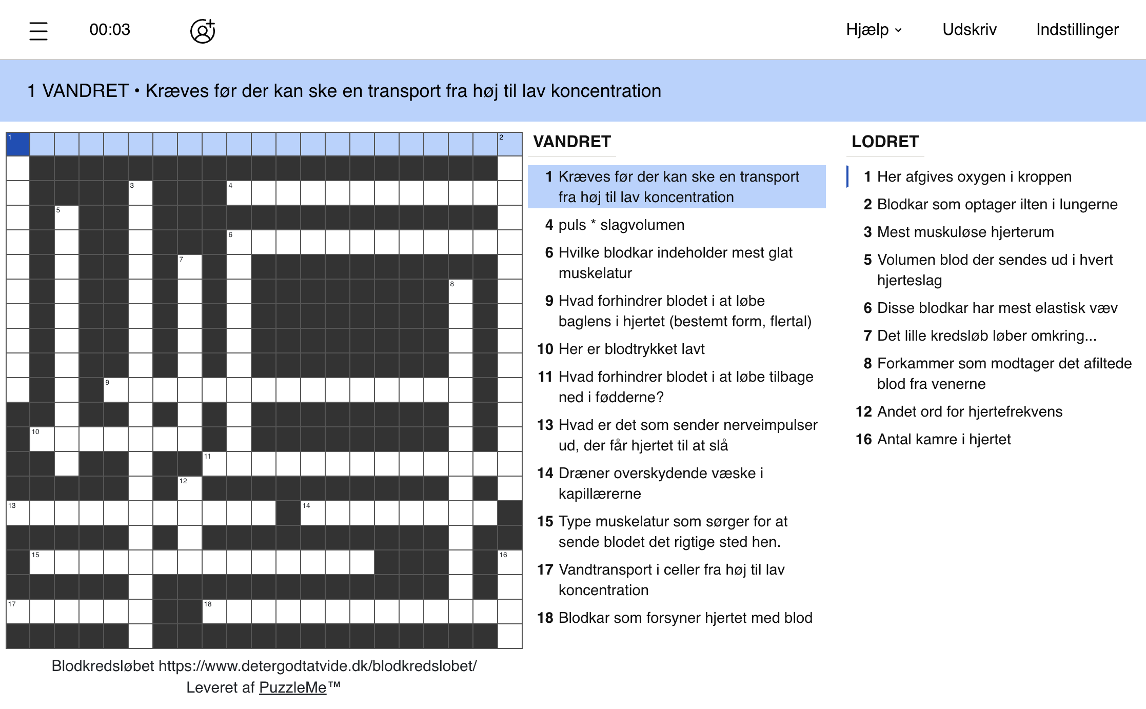 Danish crossword