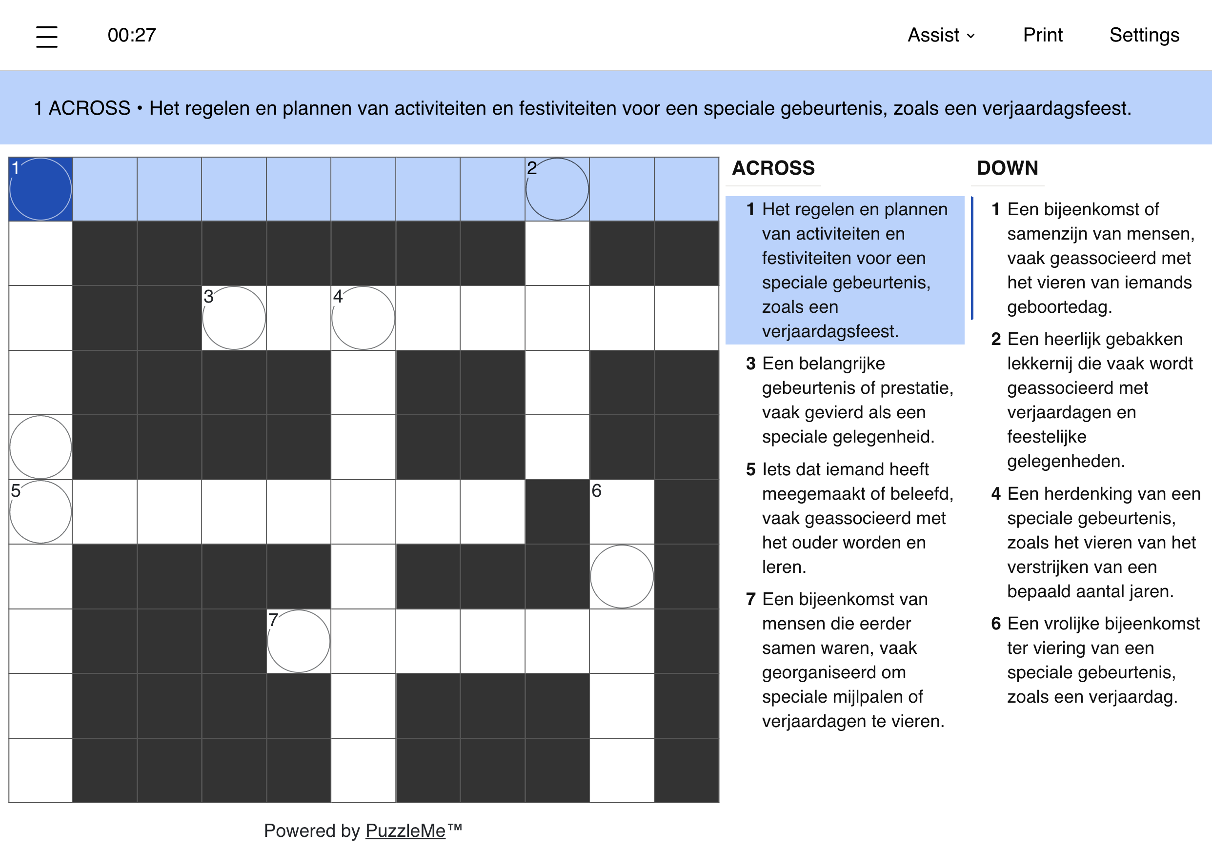 Dutch crossword