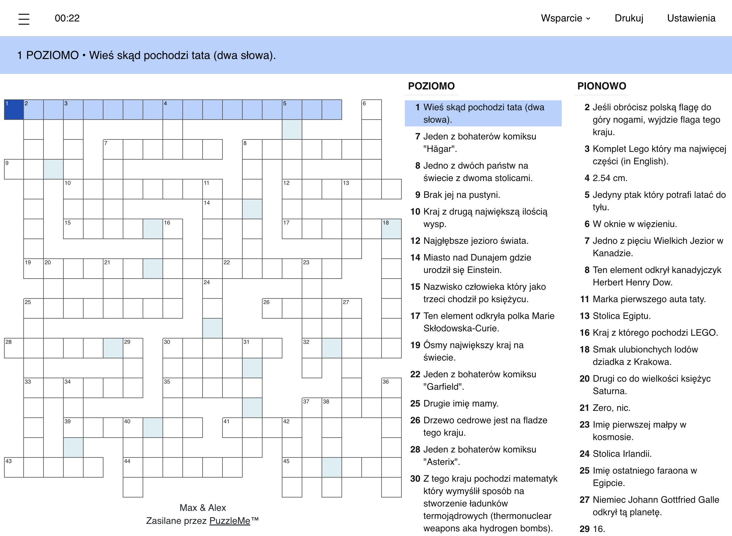 Polish Crossword
