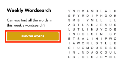 Weekly Word Search. Can you find all the words in this week's word Search?